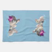 Osterküche Handtuch zwei Kaninchen & Ostereier (Horizontal)