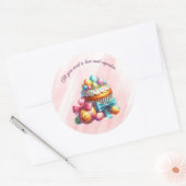 Osterkuchen Alles was Sie brauchen ist Liebe Runder Aufkleber (Umschlag)