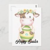 Osterkuh Postkarte (Vorne/Hinten)