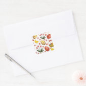 Osterküken Blume Eier Feier Quadratischer Aufkleber (Umschlag)