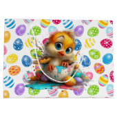 Osterküken-Ei-Künstler Große Geschenktüte (Rückseite)