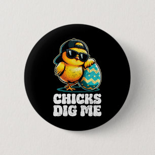 Osterküken finden mich toll für Kleinkinder Jungen Button