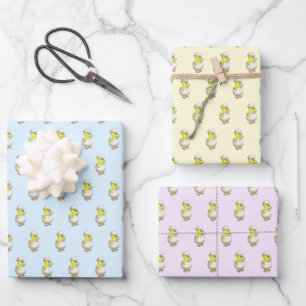 Osterküken geschlüpft geschenkpapier set