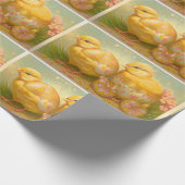 Osterküken in einer Wagensammlung Geschenkpapier (Ecke)