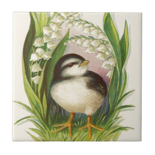 Osterküken Maiglöckchen Fliese