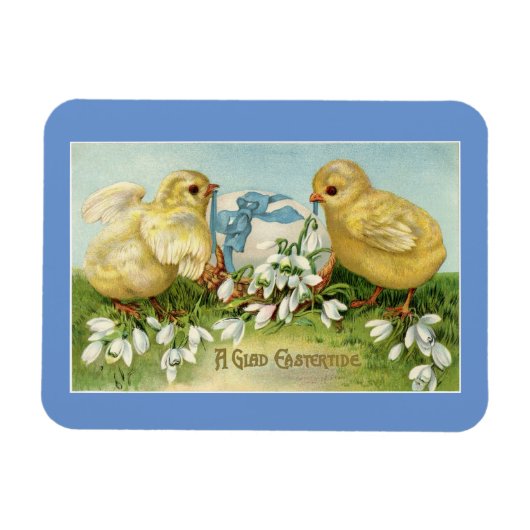 Osterküken mit Eiermagnet Magnet (Horizontal)