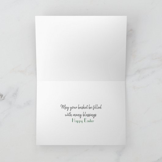 Osterküken mit Eiern Feiertagskarte (Innenseite)