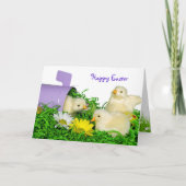 Osterküken mit Postfach Feiertagskarte (Vorderseite)