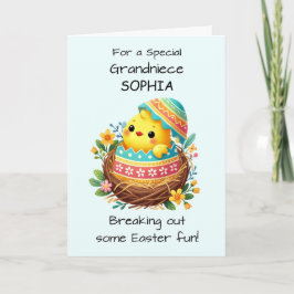 Osterküken - Muschel zum Brechen der Osterküste Karte