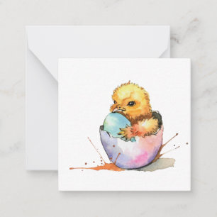 Osterküken (Postkartenstil) Gruß Mitteilungskarte
