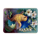 Osterküken und Blume Flexible Magnet (Horizontal)