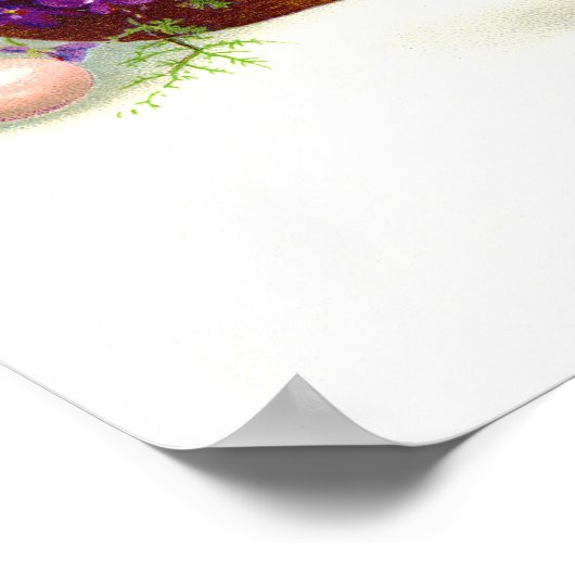 Osterküken und -eier poster (Ecke)