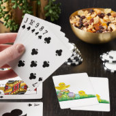 Osterküken und Eierkorb Spielkarten (In Situ)