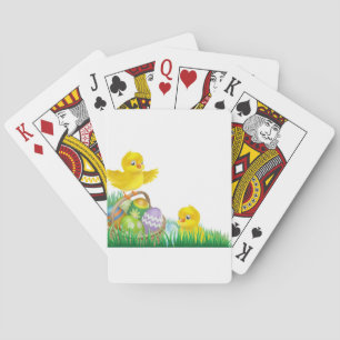 Osterküken und Eierkorb Spielkarten