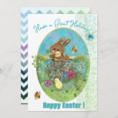 Osterküken und Ferienwohnungskarte Feiertagskarte (Vorne/Hinten)