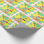 Osterküken und -körbe von Küken und Eiern Geschenkpapier (Ecke)