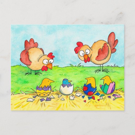 Osterküken von Nicole Janes Postkarte (Vorderseite)