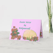 Osterkünstler Feiertagskarte (Rückseite)