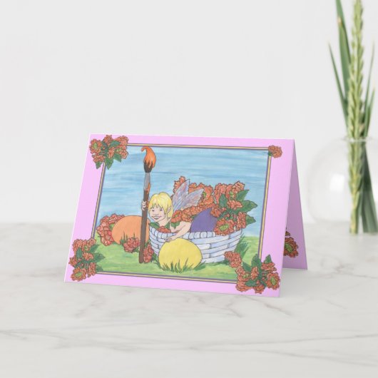 Osterkünstler Feiertagskarte (Vorderseite)