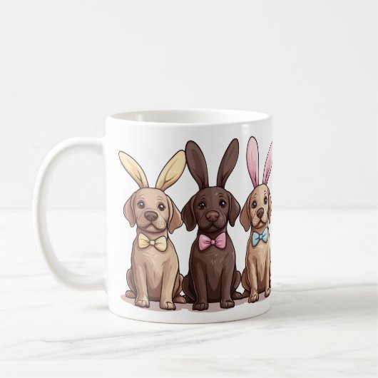 Osterlabrador Retriever Hunde Sonnige Ohren Kaffeetasse (Links)