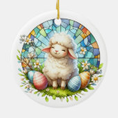 Osterlamm aus festem Glas Keramik Ornament (Hinten)