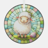 Osterlamm aus festem Glas Ornament Aus Glas (Vorderseite)