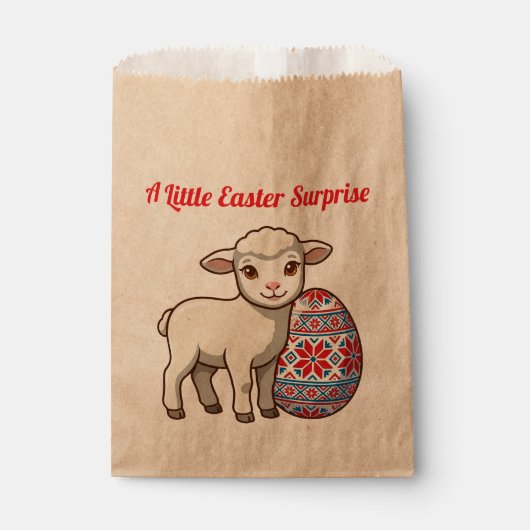 Osterlamm Geschenktüte - Retro Glänzender Stil Geschenktütchen (Vorderseite)