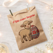 Osterlamm Geschenktüte - Retro Glänzender Stil Geschenktütchen (Ausgeschnitten)