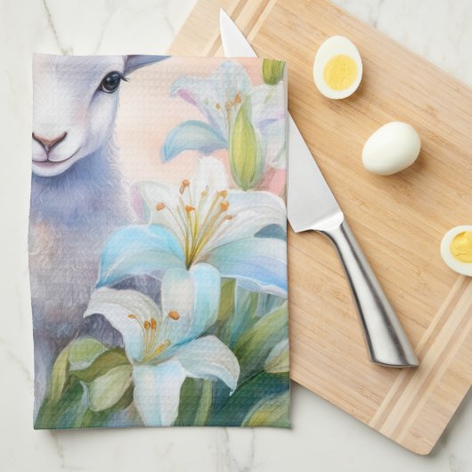 Osterlamm Küchentuch (Viertel Falte)