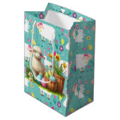 Osterlämmer Mittlere Geschenktüte (Vorderseite Schrägansicht)