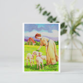 Osterlämmer Postkarte (Stehend Vorderseite)
