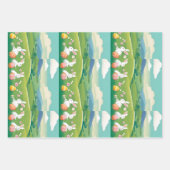 Osterlandschaft Geschenkpapier Set (Vorderseite 2)