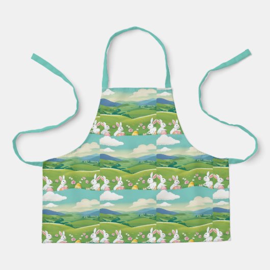 Osterlandschaft Schürze (Vorderseite)