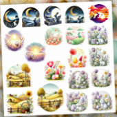 Osterlandschaften Aufkleber