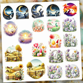 Osterlandschaften Aufkleber