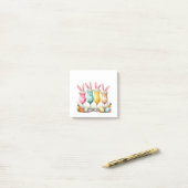 Osterlatte Gläser aus Latte mit sonnigen Ohren Post-it Klebezettel (Auf Schreibtisch)