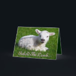 Osterleben Das Lamm I Feiertagskarte<br><div class="desc">Die Karte "Osterseht das Lamm I" hat ein niedliches Foto eines Lamms,  um alle Easter Grußkarten zu ergänzen. Es ist ein schönes Geschenk und Sake für Familie und Freunde! Persönlich gestalten,  indem Sie Foto,  Wörter,  Schriftart oder Hintergrundfarben ändern.</div>