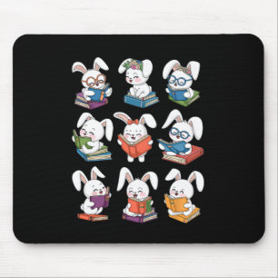 Osterlehrer Süßer Hase Bücher Lesende Bibliothekar Mousepad