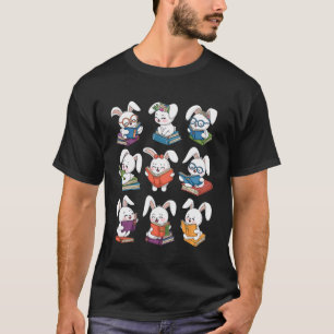 Osterlehrer Süßer Hase Bücher Lesende Bibliothekar T-Shirt