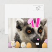 Osterlemur Feiertagspostkarte (Vorne/Hinten)