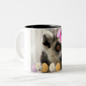 Osterlemur Zweifarbige Tasse (Vorderseite Links)
