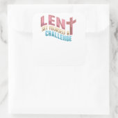 Osterlent Set Sie selbst eine Herausforderung Quadratischer Aufkleber (Tasche)