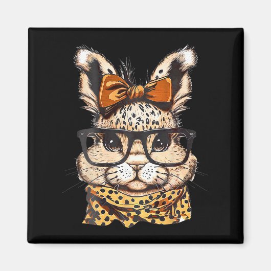 Osterleopard Print Gläser Rabbit Print Magnet (Vorne)