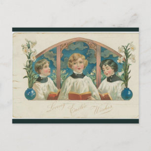 Osterliche Vintage-Chor in der Kirche Postkarte