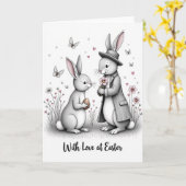 Osterliebe Blumenstrauß Geschenkkarte Karte (Gelbe Blume)