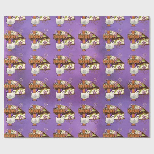 OsterLila Geschenkpapier (Flach)