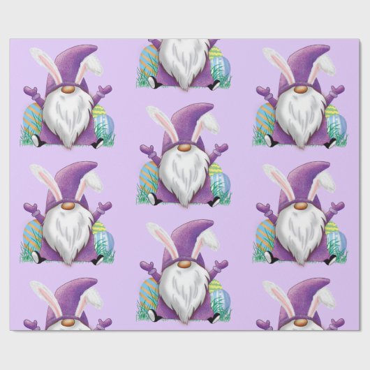 OsterLila Gnome Geschenkpapier (Flach)