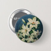 Osterlilie-Blume, Vintage Osterlilien Button (Vorne & Hinten)
