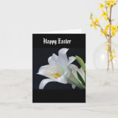 Osterlilie im schwarzen Hintergrund Karte (Gelbe Blume)
