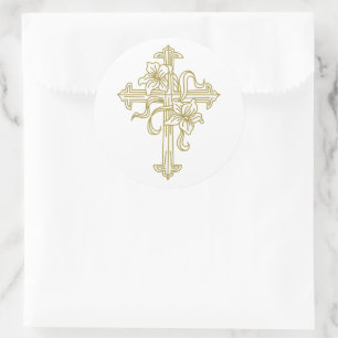 Osterlilie Runder Aufkleber